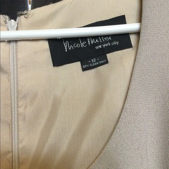 Full length Nicole Milller beige/nude crepe dress - Picture 2 of 7